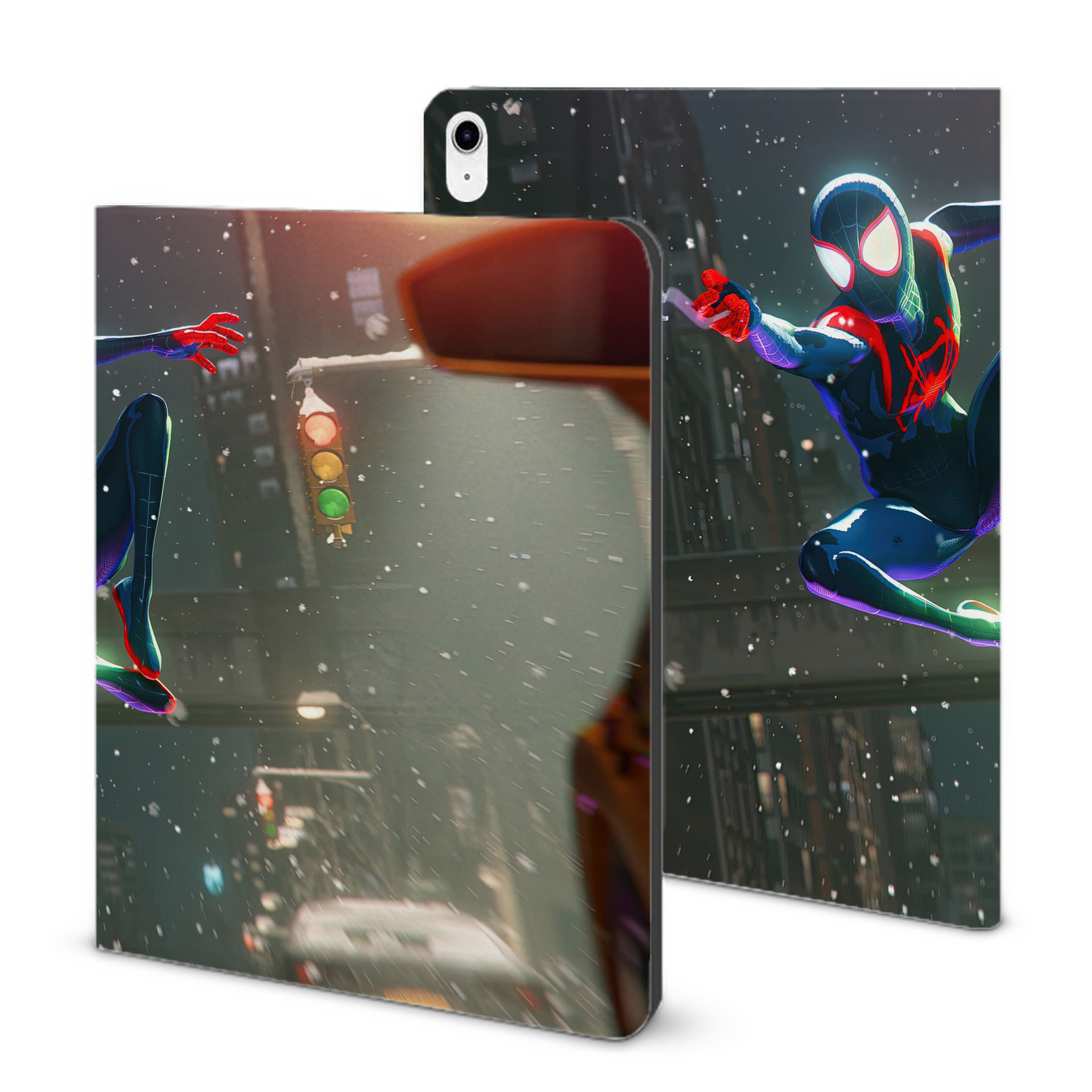 （画像用） Spider Man スパイダーマン IPad ケース ブック型 PUレザー TPU 耐衝撃 軽量 薄型 ペン収納なし 全面保護 IPad 各モデル対応